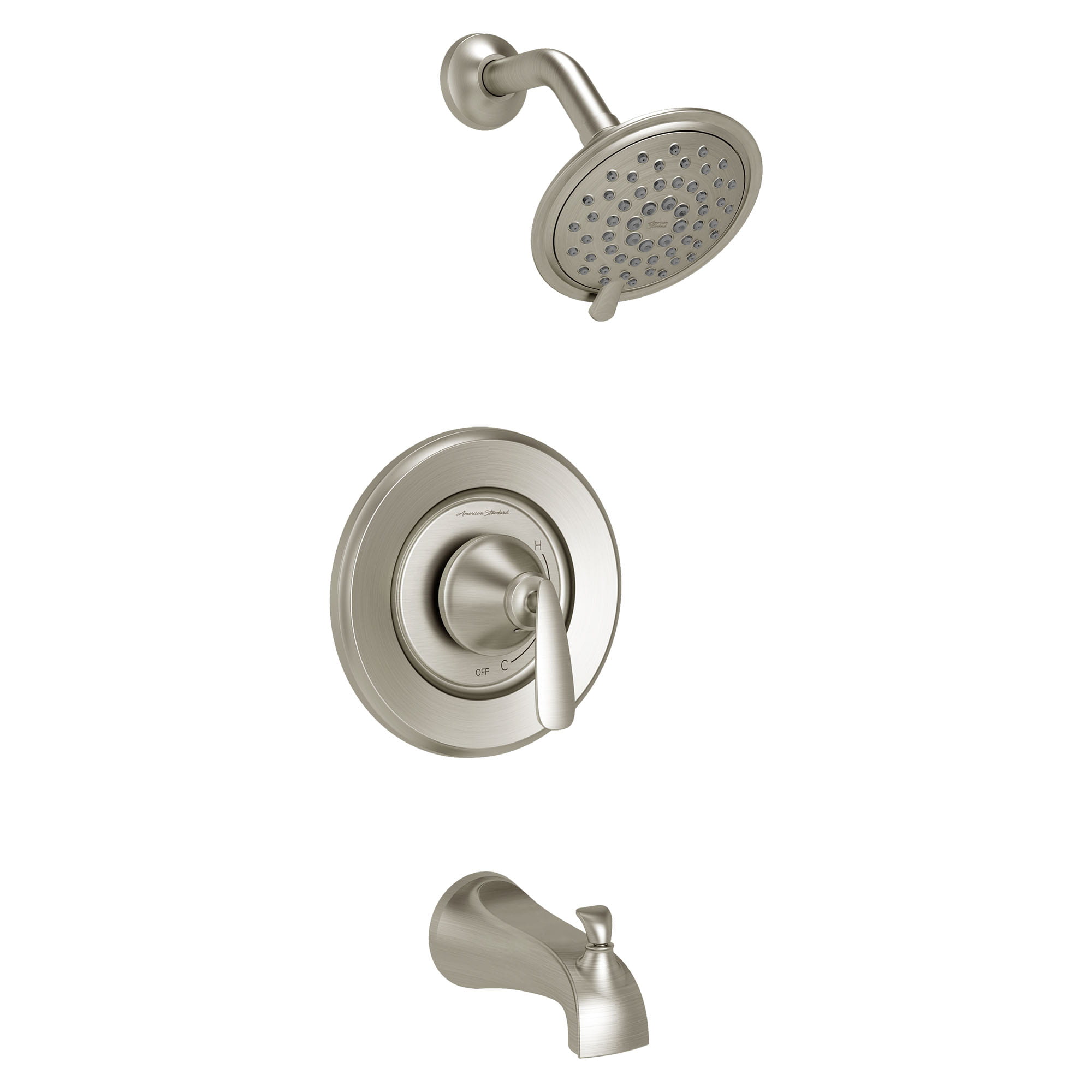 Somerville 18 GPM Tub and Shower Trim Kit with Ceramic Disc Valve Cartridge and Lever Handle BRUSHED NICKEL
